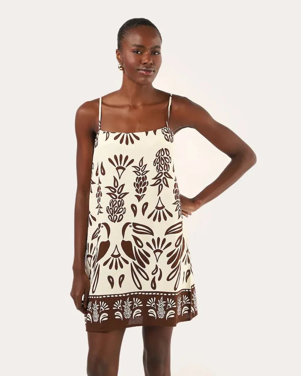 Vestido curto estampado