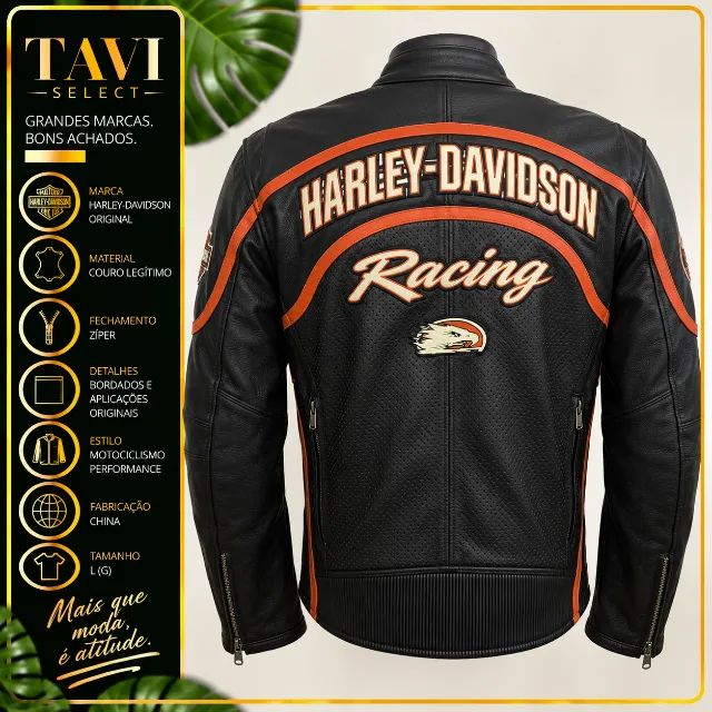 Harley-Davidson Screamin' Eagle Raceway Leather Jacket - L/G - Foto 3