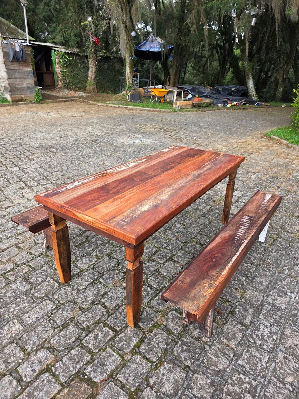 Mesa rustica em madeira demolição  - Foto 5