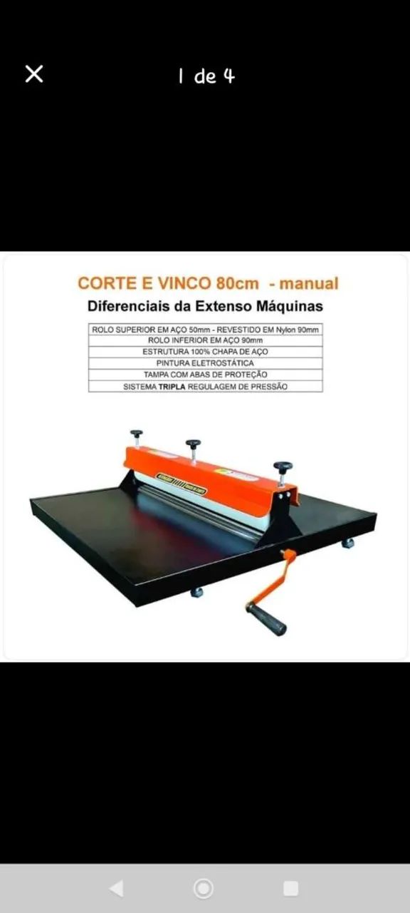 Máquina de corte e vinco