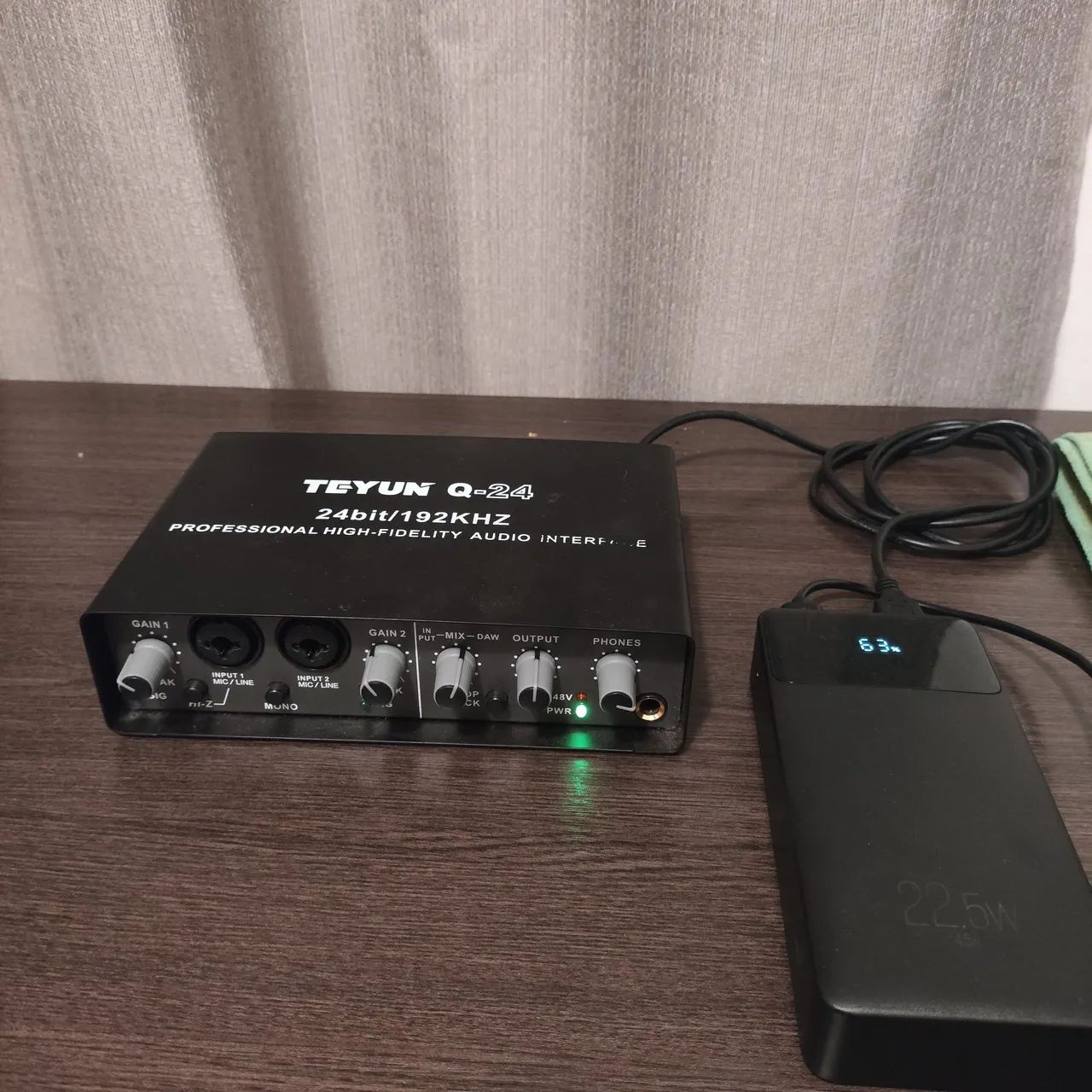 Interface de áudio 2 canais 2 saídas Phantom Power  - Foto 3
