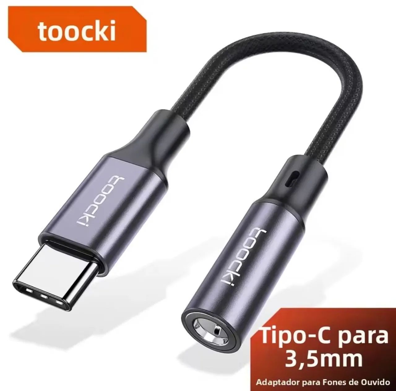 Adaptador de áudio Tipo C para 3,5mm Toocki - Foto 2