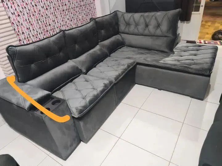 Sofá de canto retrátil e reclinável novo  - Foto 2