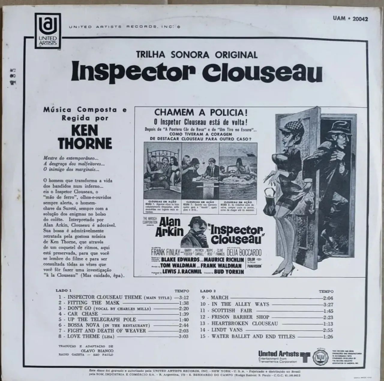 LP TRILHA SONORA INSPETOR CLOUSEAU - 1968 - Foto 2