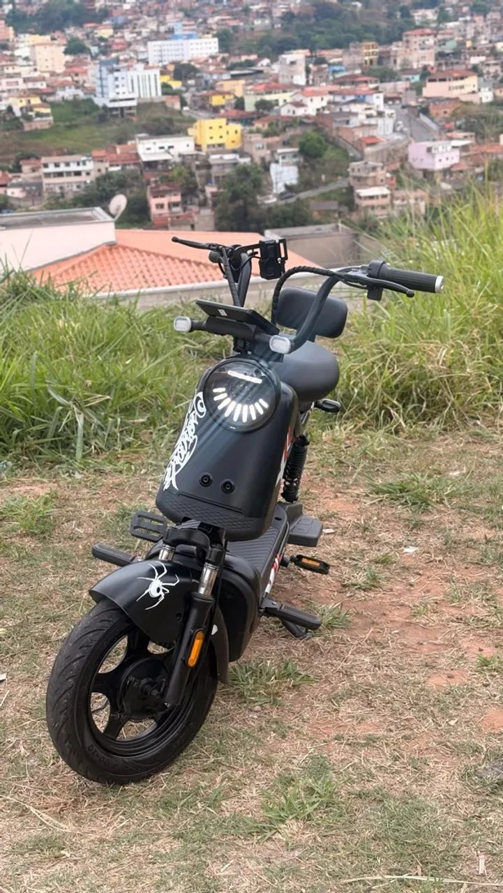 Bicicleta Elétrica com caixinha de som com Bluetooth, seta farol  - Foto 5
