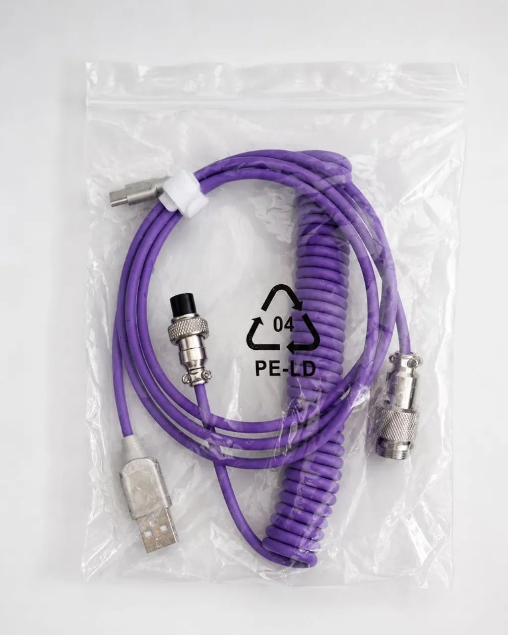[NOVO] Cabo Coiled Aviator Roxo USB-C para Teclado Mecânico e Magnético - Foto 4