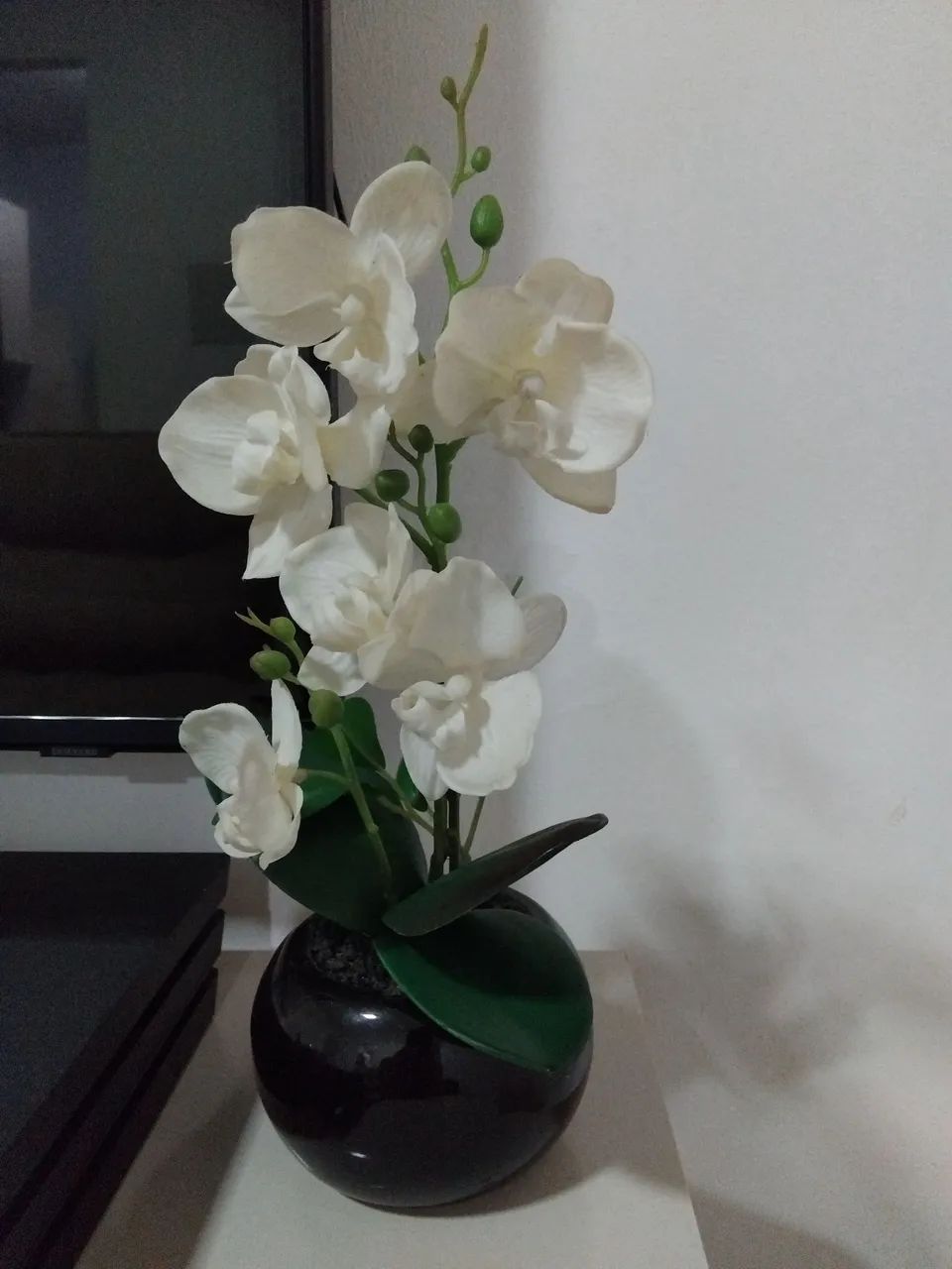 Orquídea branca artificial  - Foto 2