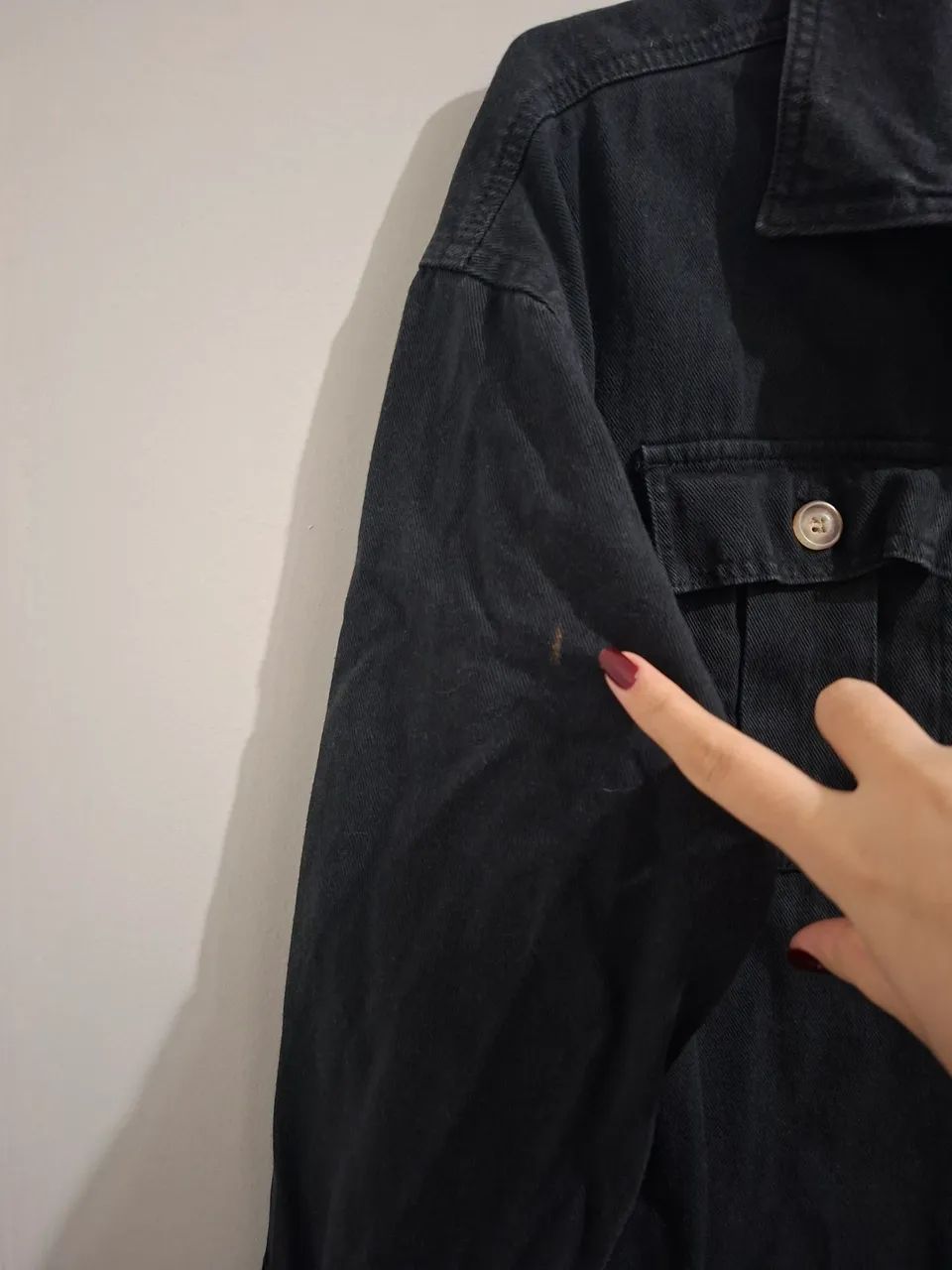 Jaqueta jeans preta oversized n°42 - Foto 3