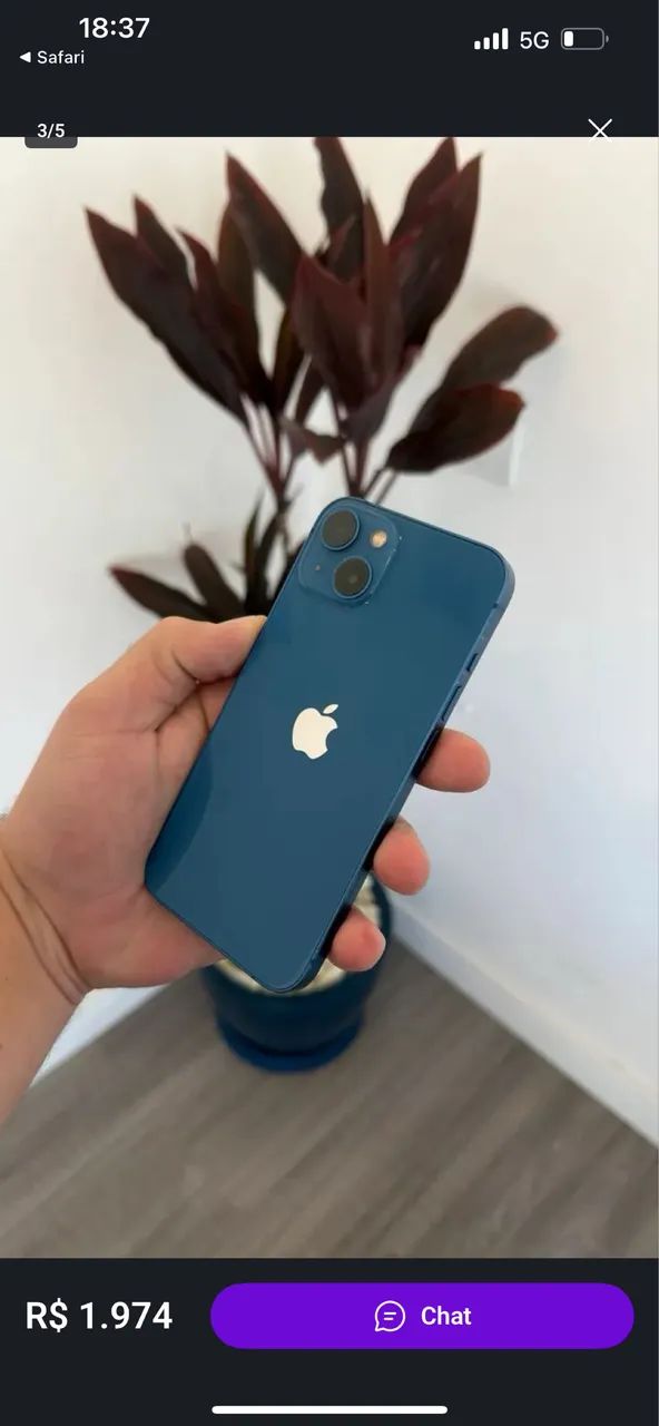 VENDO OU TROCO IPHONE 13  128 GB - 1300  - Foto 3