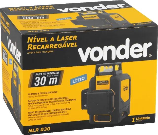 Nível a laser, recarregável, 30 metros, NLR 030 VONDER - Foto 2
