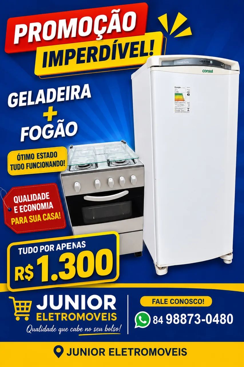 Geladeira com fogão 