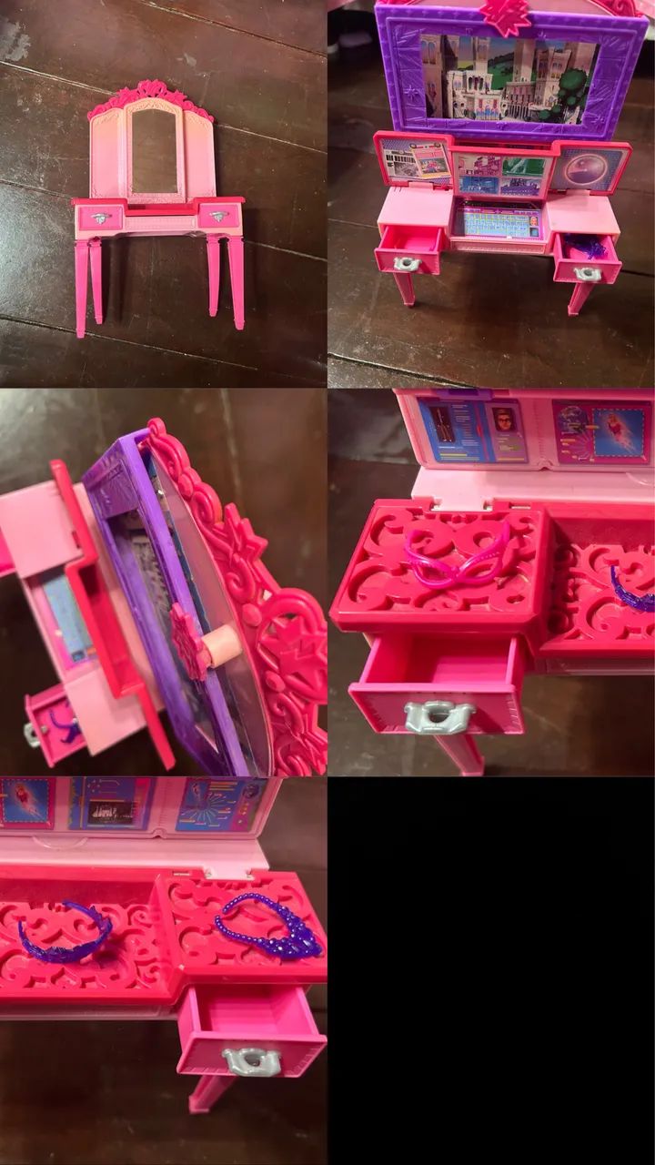 Penteadeira de princesa e Centro de Comando do Filme Barbie Mattel. 