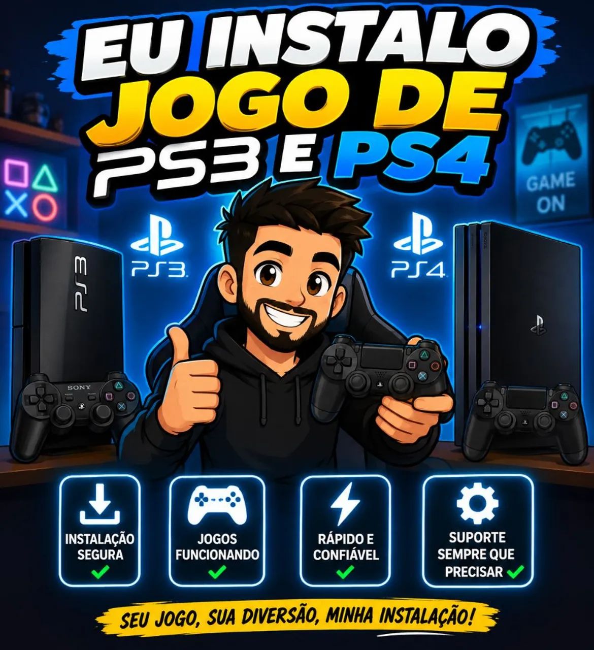 Coloco Jogo de PS3 e Ps4