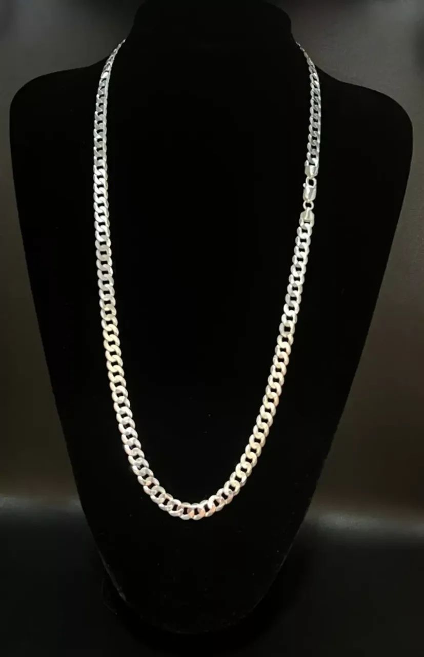 colar prata 925 70 cm 8mm faço envio
