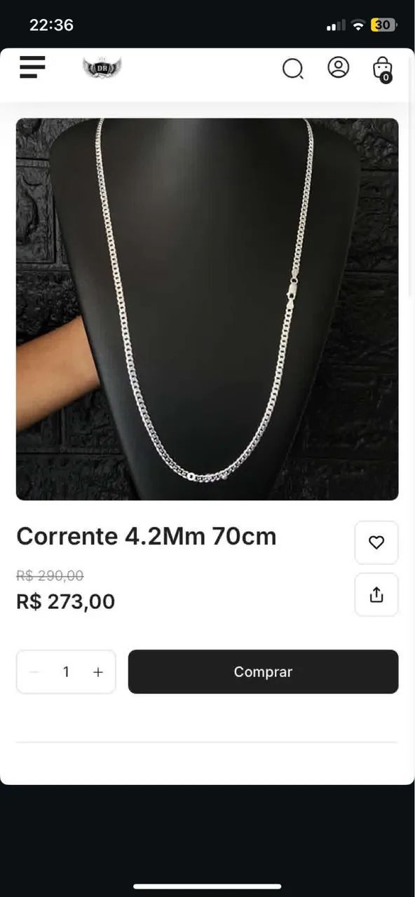 Corrente de prata  - Foto 2
