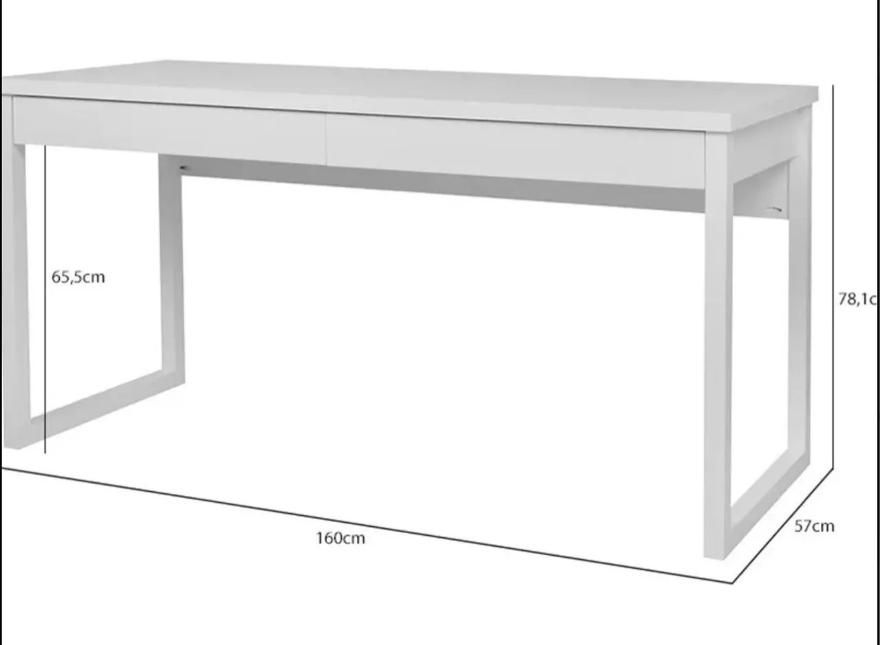 Escrivaninha/ penteadeira branca - Foto 2