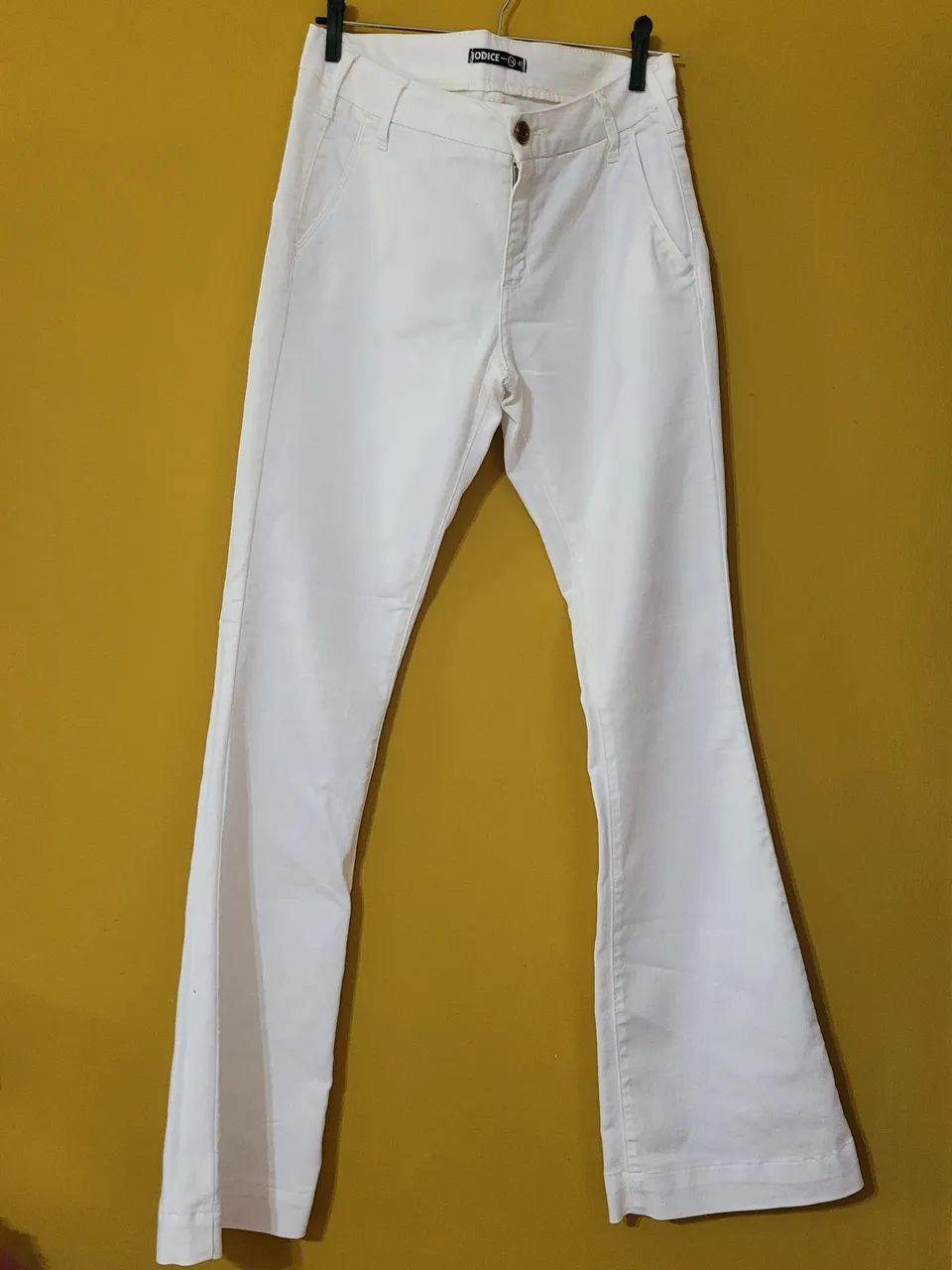 Calça jeans elastano off white