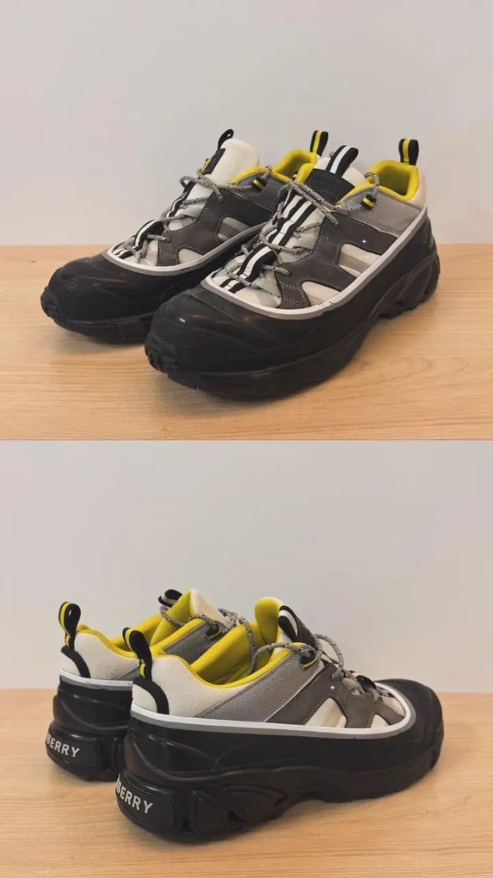 Tênis Burberry Arthur Trainers black/ yellow  - Foto 2