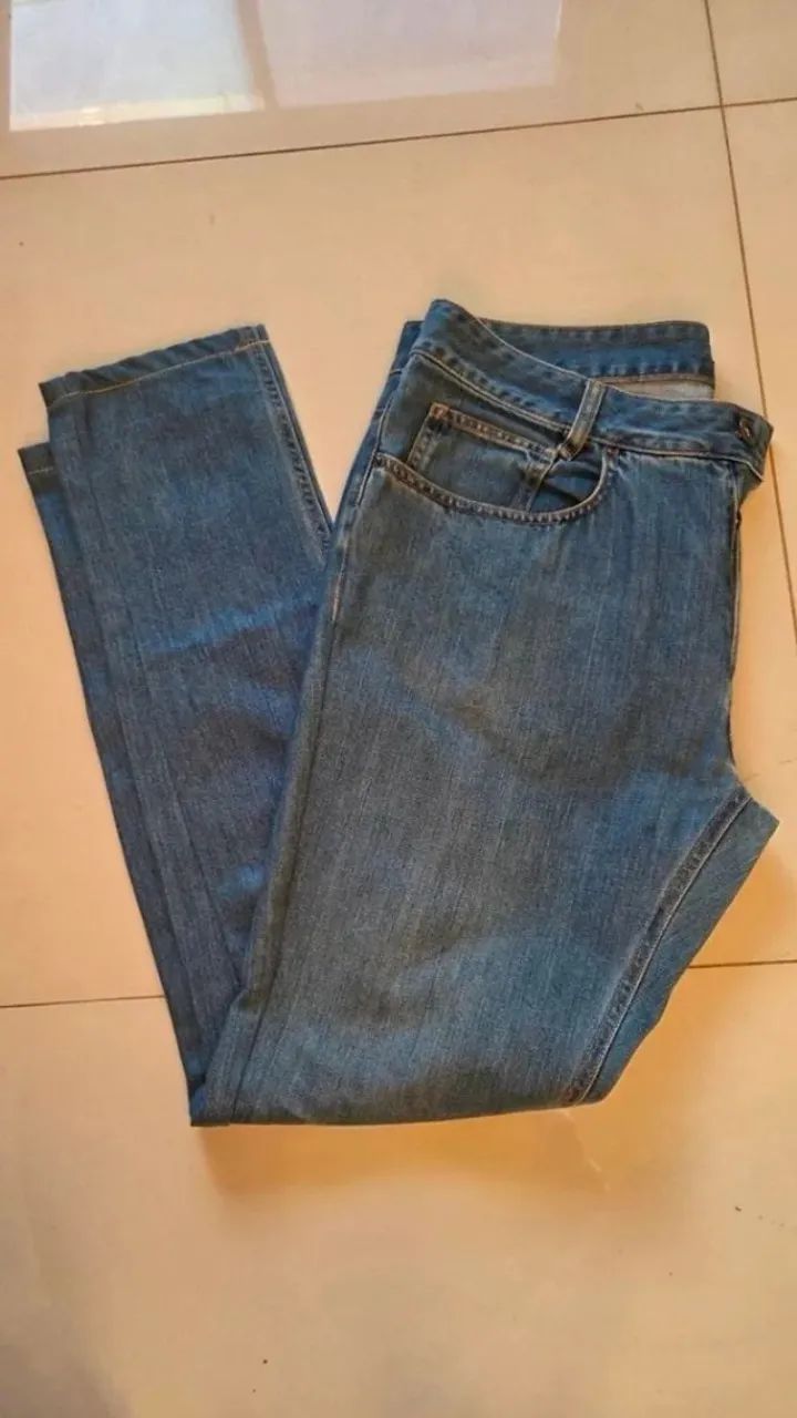 zara usado calca jeans masculina zara