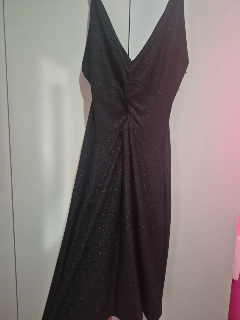 Vestido lurex preto