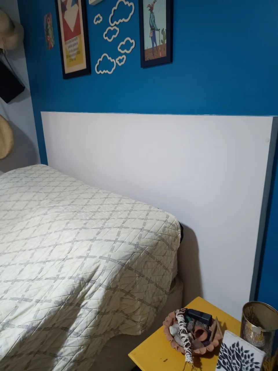Cabeceira cama casal branca em MDF - Foto 2