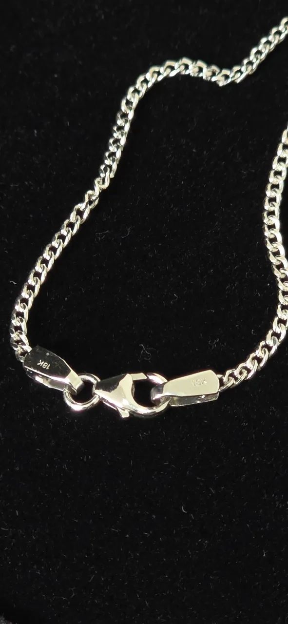 Cordão de ouro branco 18k 