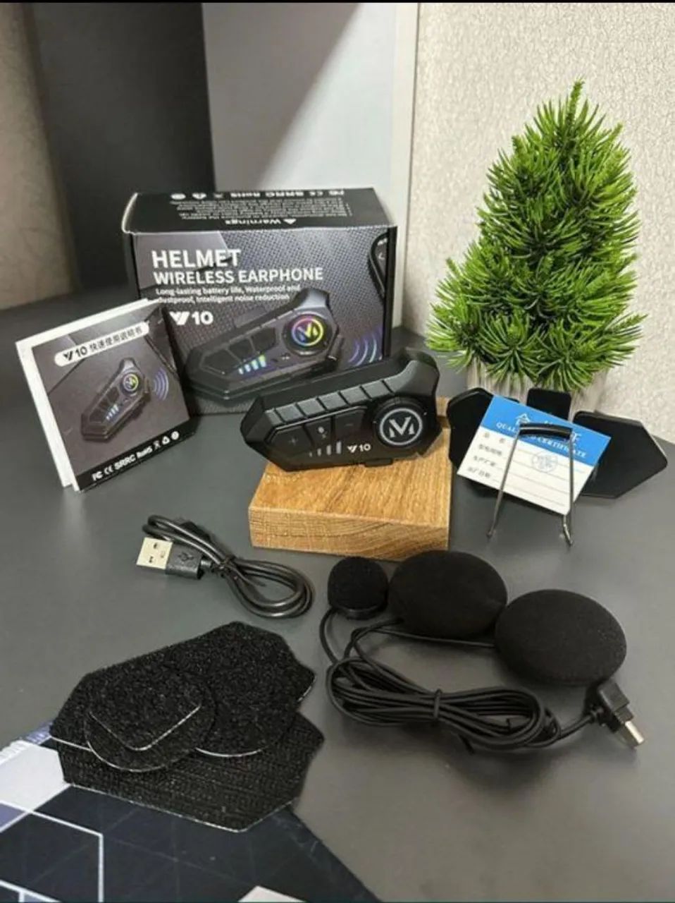 Intercomunicador V10 Bluetooth para Capacete Moto - Novo - Foto 2