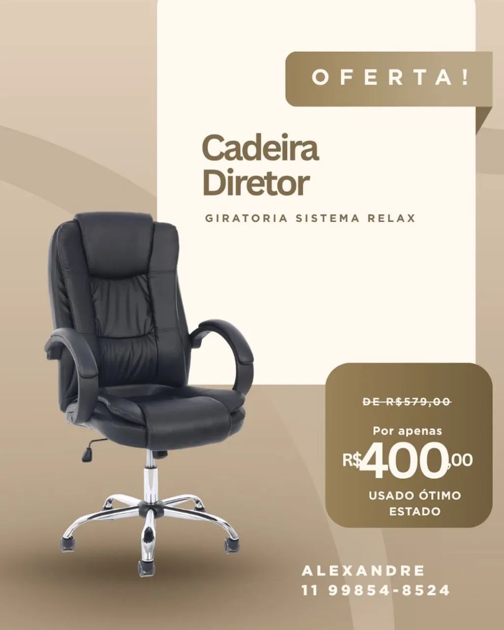 Cadeira giratória de diretor 