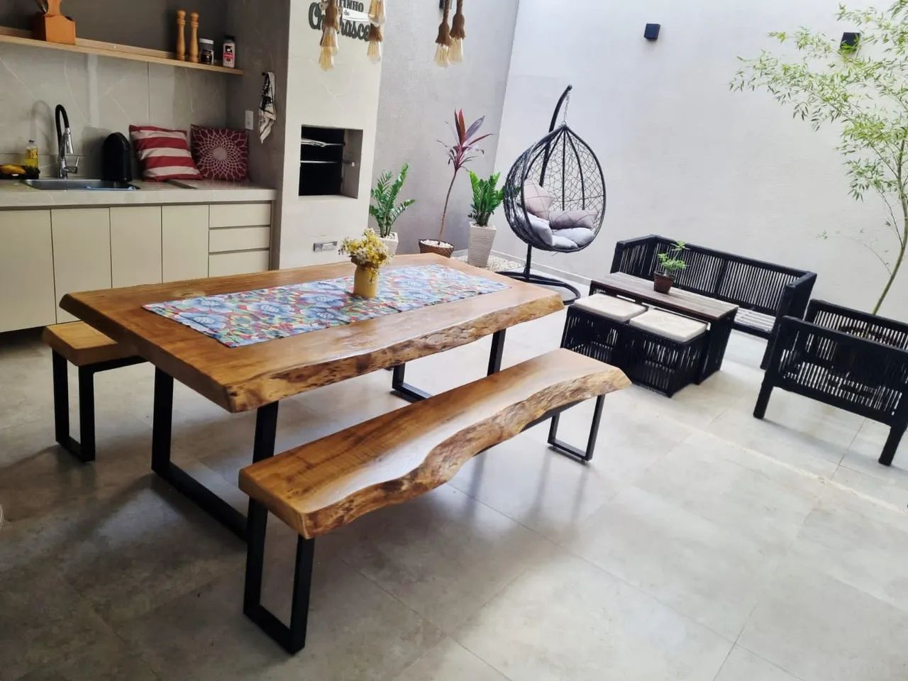 Mesa de Madeira Maciça (Cascata / Pranchão) - Fabricação Própria - Foto 4