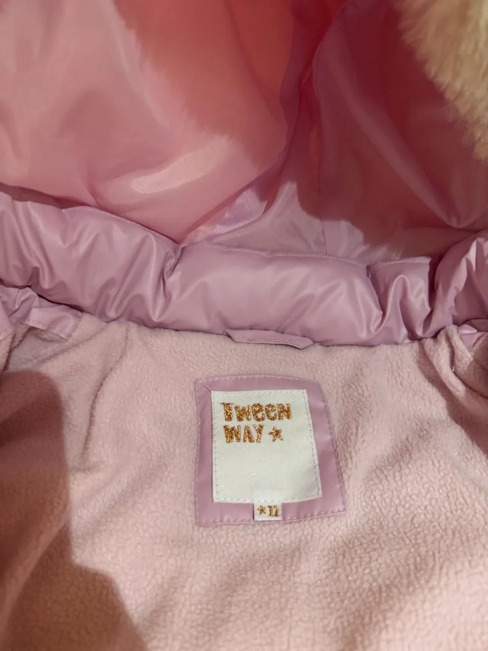 Parka infantil rosa com gorro de pelo - Foto 5