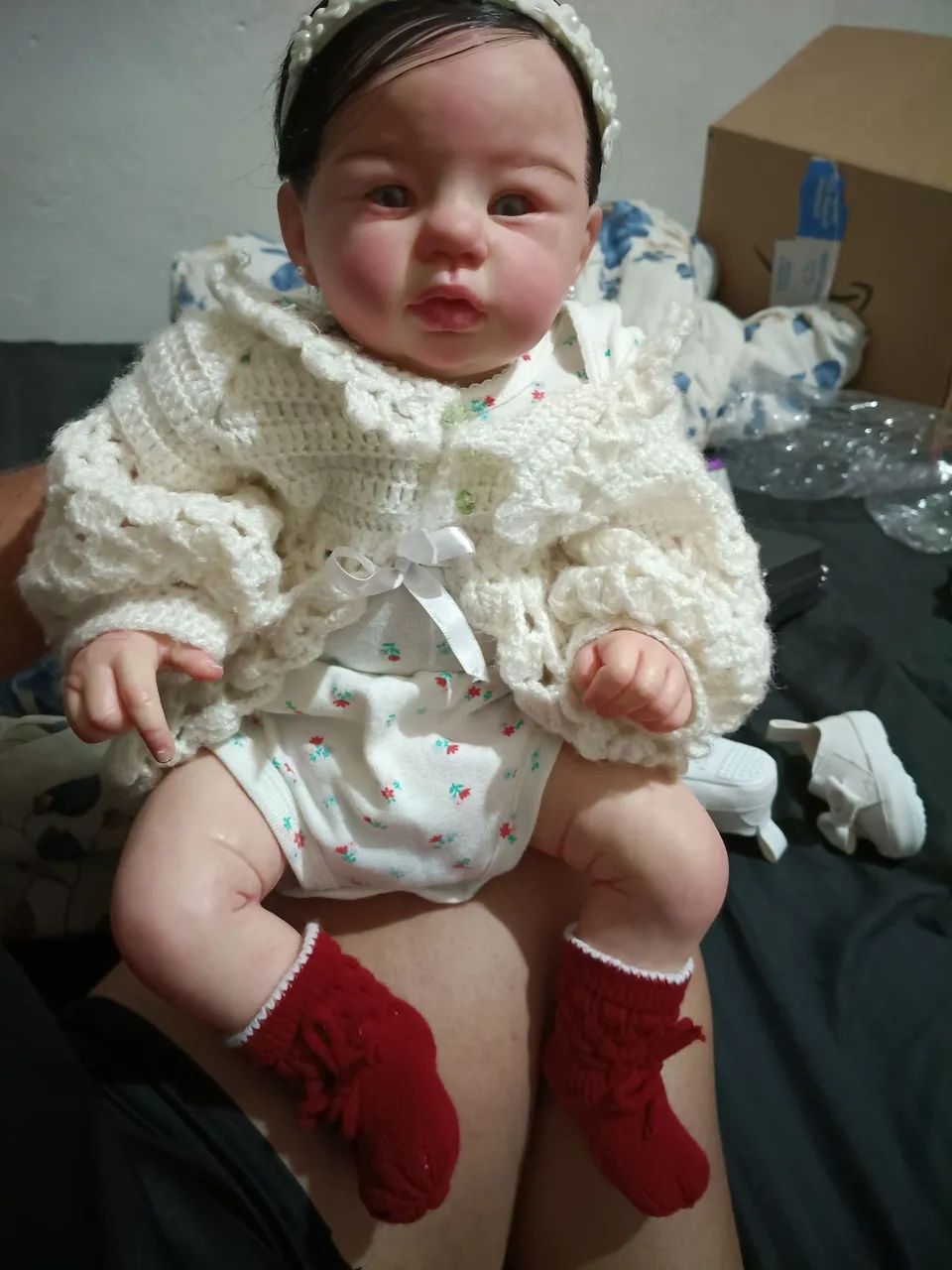 Bebê reborn nova! Corpo de vinil pode dar banho - Foto 2