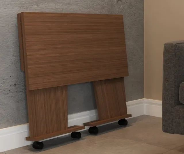 Mesinha com rodinha home office dobrável