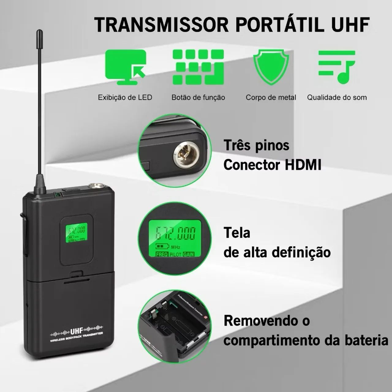 Microfone Sem Fio Profissional TKLBLS T2 UHF - Foto 5