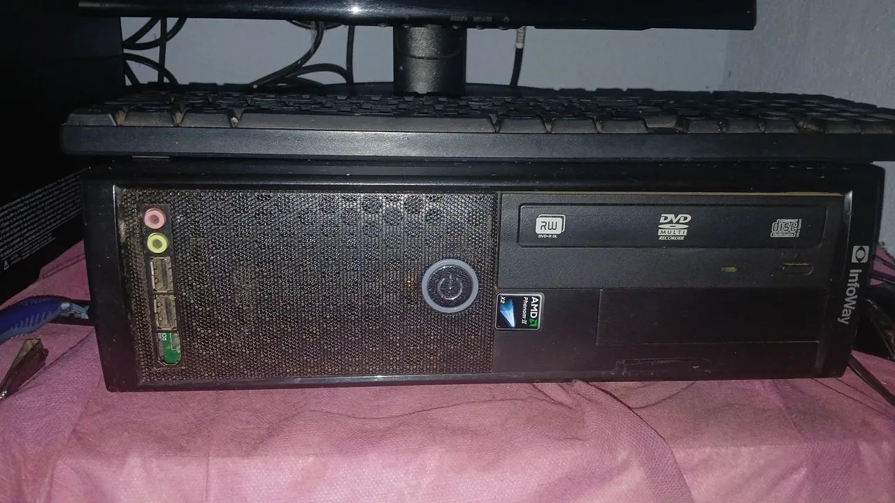 Monitor AOC + Gabinete Slim Completo + Teclado/mouse - Ótimo Preço - Foto 3