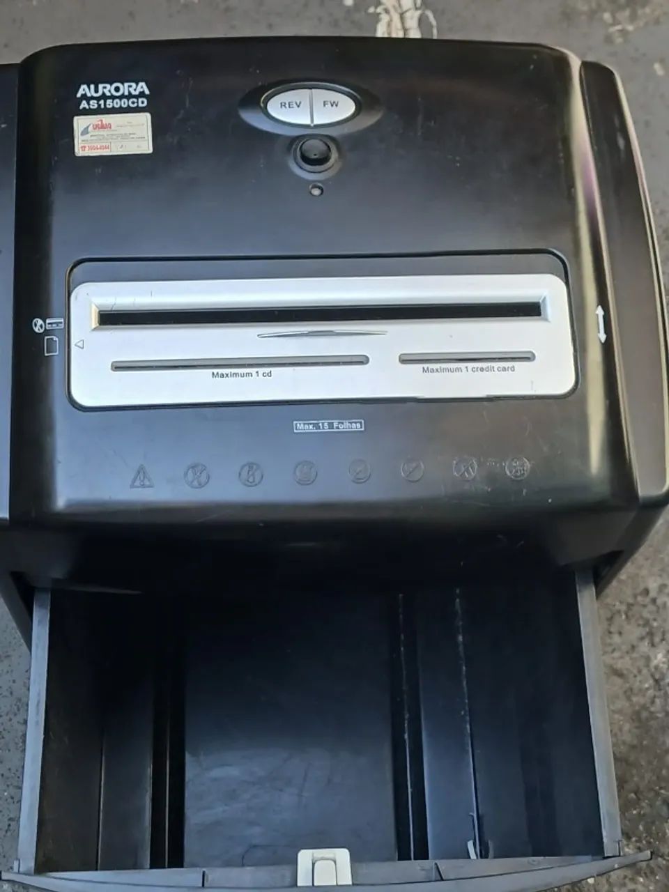 Fragmentadora Aurora AS 1500 CD 110V Funcionando - Foto 4