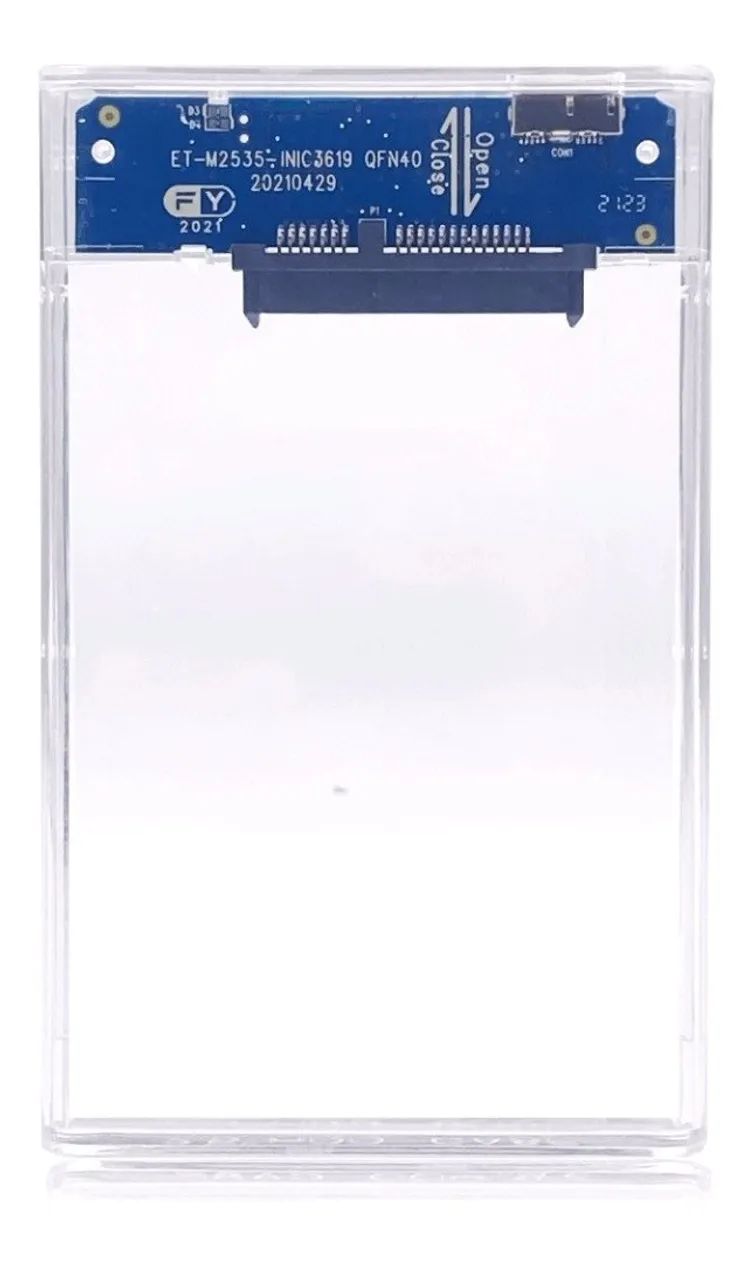 Case externo para HD de notebook SSD SATA 3 com USB 3.0 6Gbps Novo - Foto 4