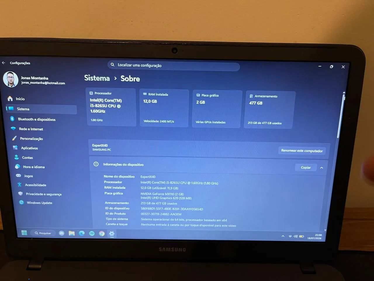 Notebook Samsung Expert X40  - Foto 4
