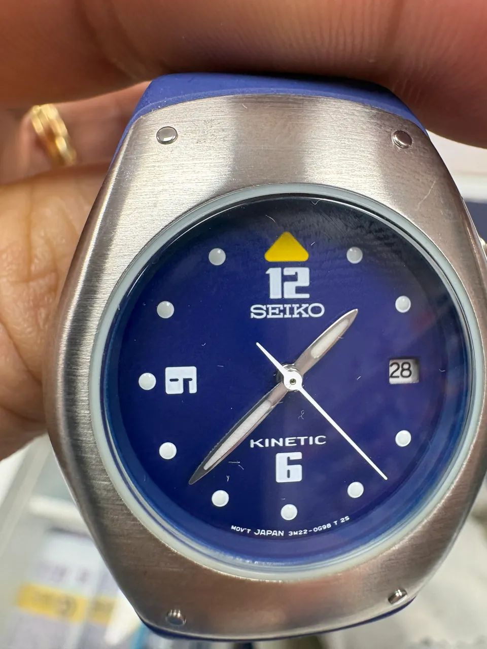 Seiko kinetic azul com cx anos 70 zerado