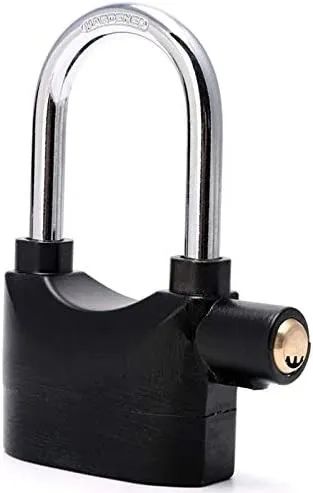 Cadeado Com Alarme Sirene Grande Anti Furto 110db Som Alto Segurança *ENTREGA GRÁTIS* - Foto 3