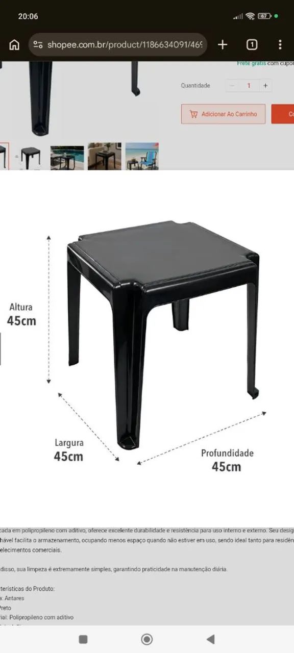 Mesinha de plástico infantil  - Foto 2