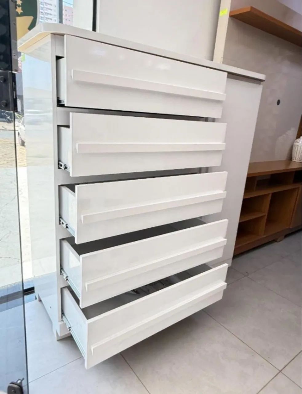 Cômoda Catena 1 Porta 5 Gavetas Bom Pastor 100% MDF  -  FAZEMOS ENTREGA - Foto 3