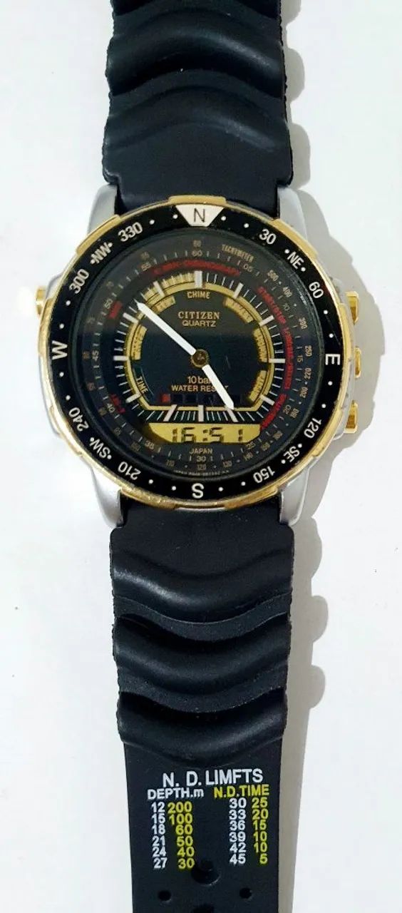 RELÓGIO CITIZEN ORIGINAL SURF DIVER PROMASTER SÉRIE OURO SELO