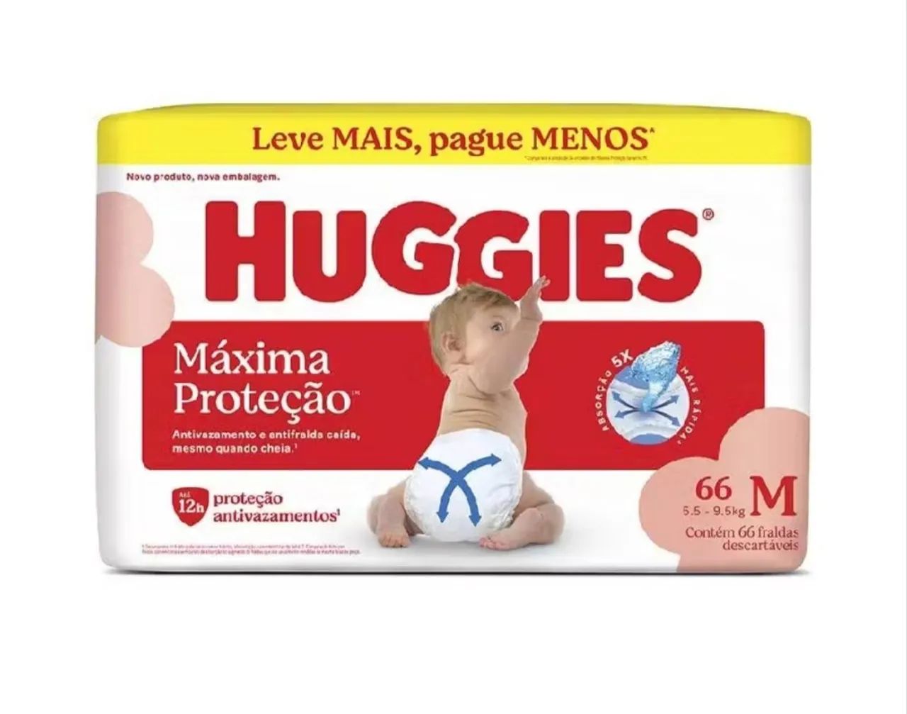 Huggies M - Máxima Proteção - Troco por P e G