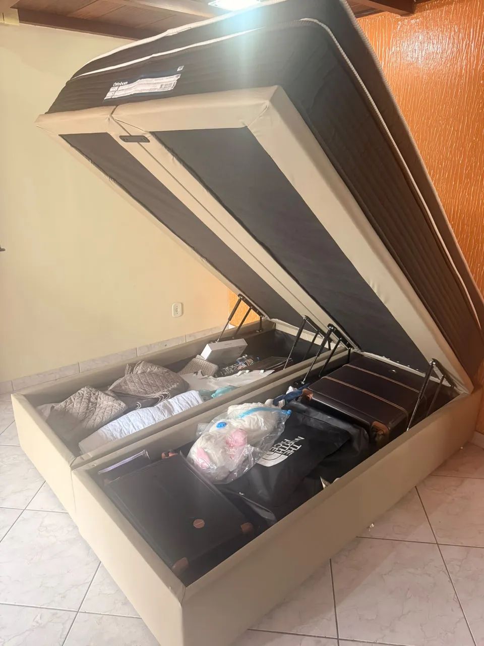 Base baú (ORTOBOM) para cama Queen (menos de 1 ano de uso) - Foto 4
