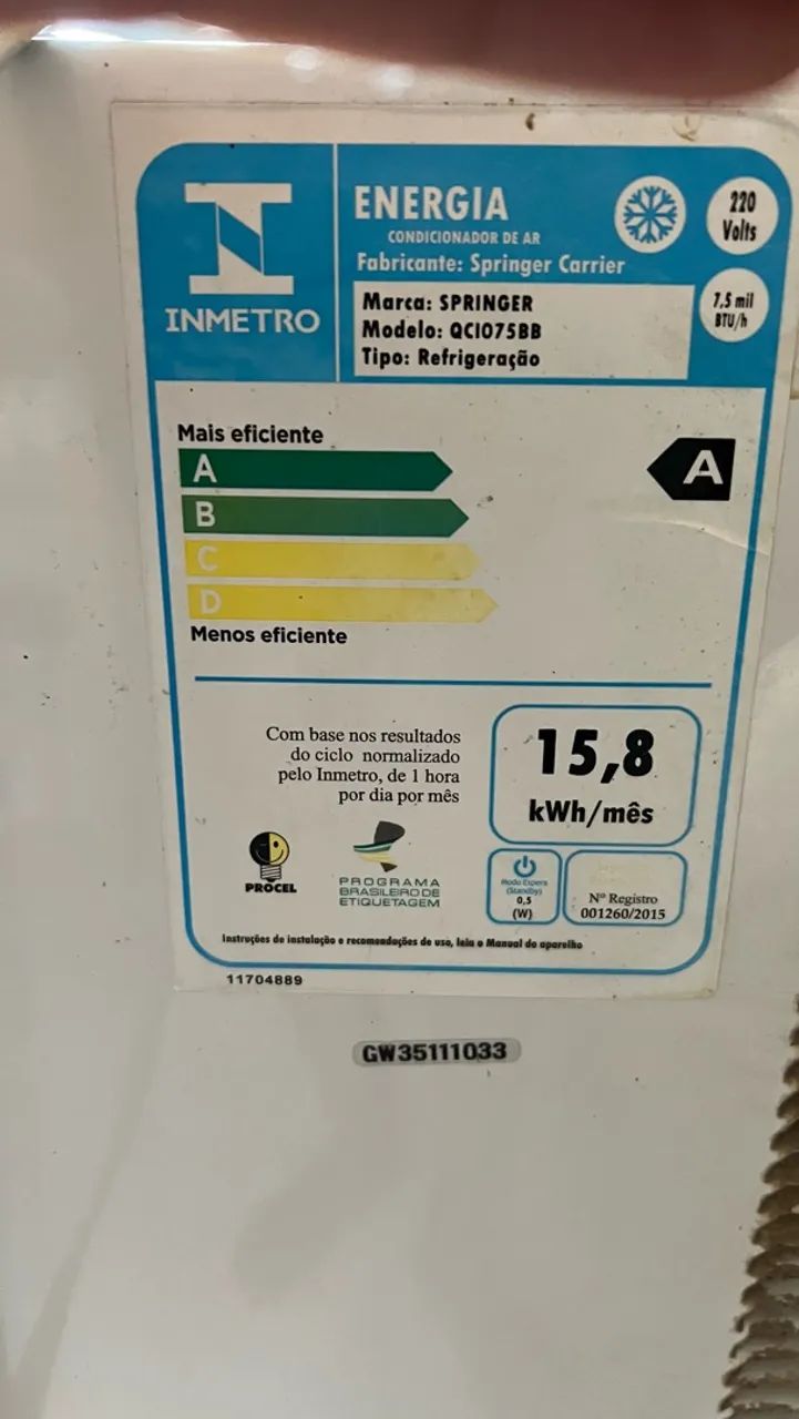 Ar condicionado de parede usado - Foto 3