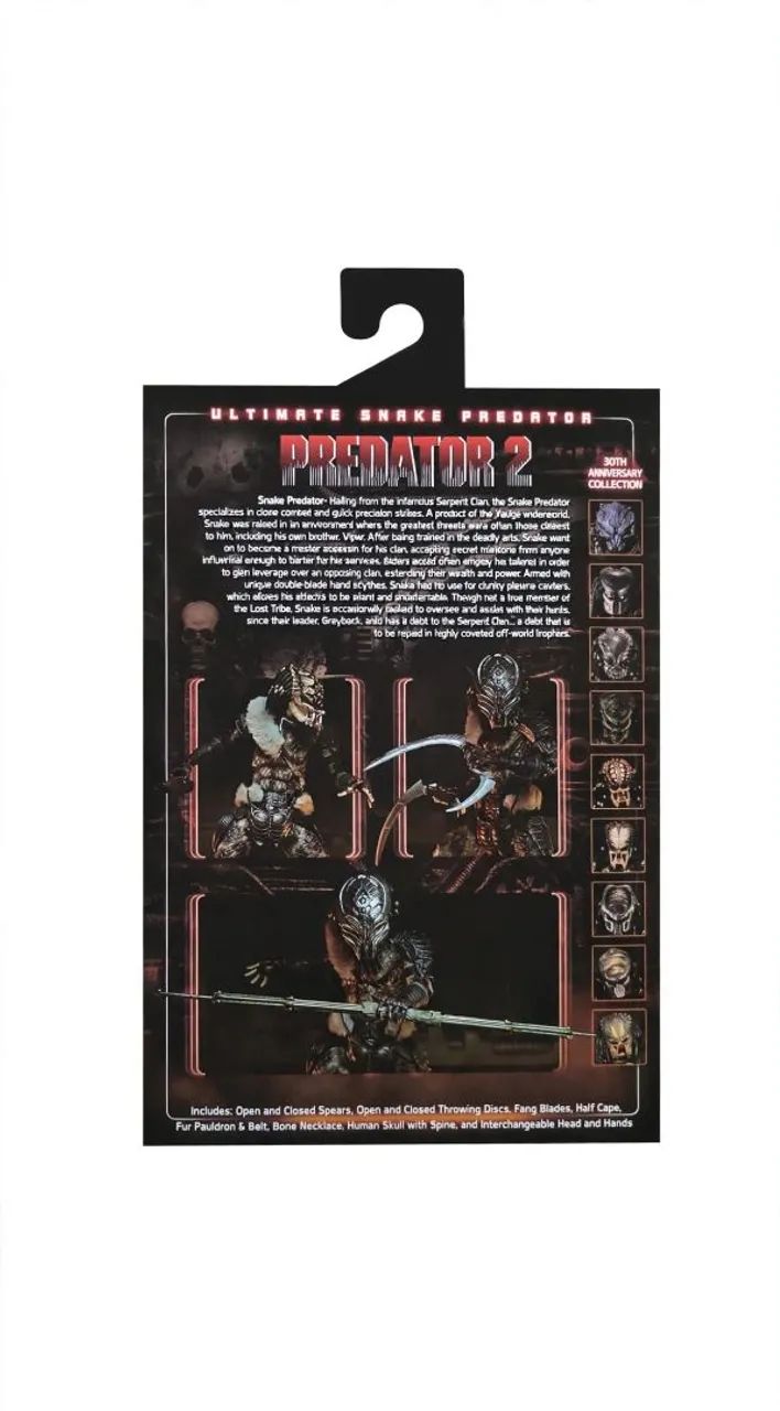 Boneco predador Predator 2 Ultimate Snake Predator NECA 18cm articulado com acessórios  - Foto 3