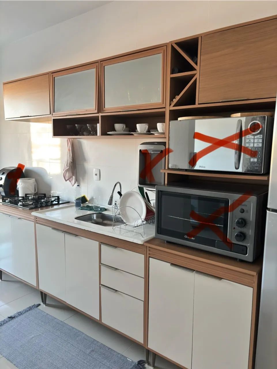 Cozinha com cooktop 