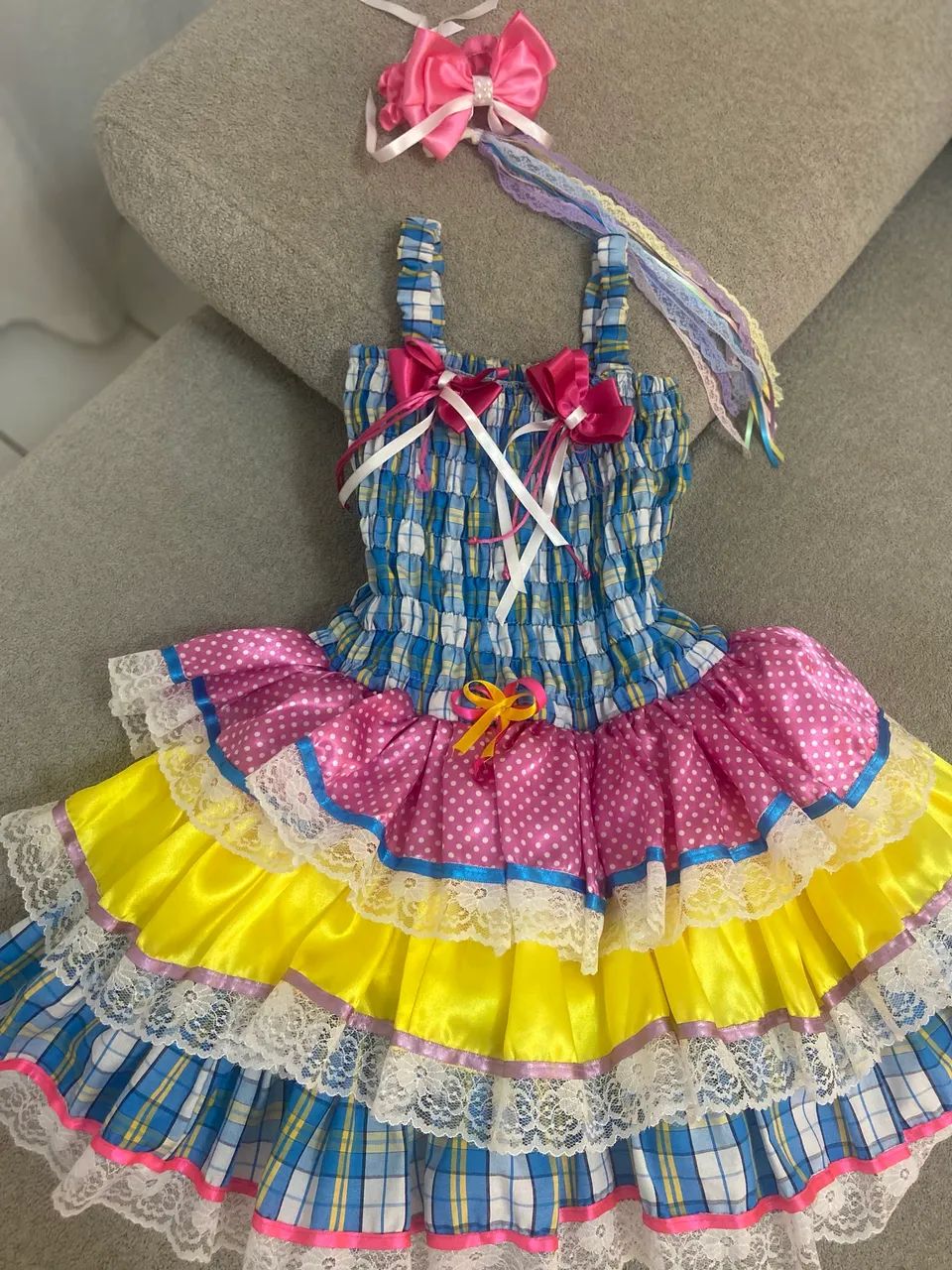 Vestido infantil junino São João  - Foto 2