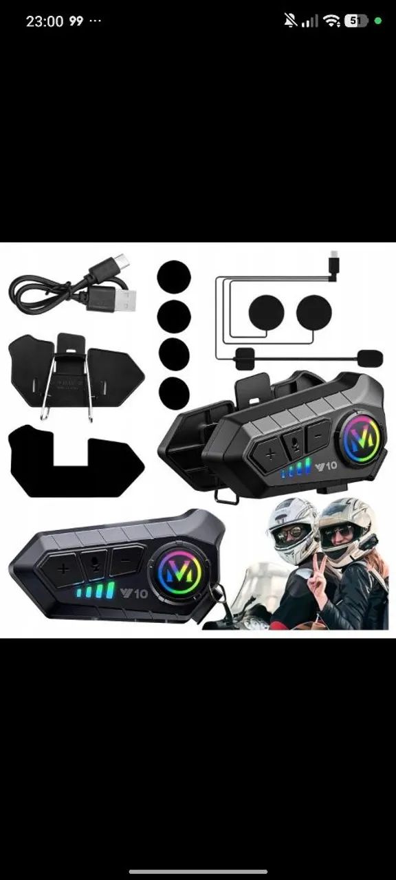 Intercomunicador V10 Bluetooth para Capacete Moto - Novo - Foto 3