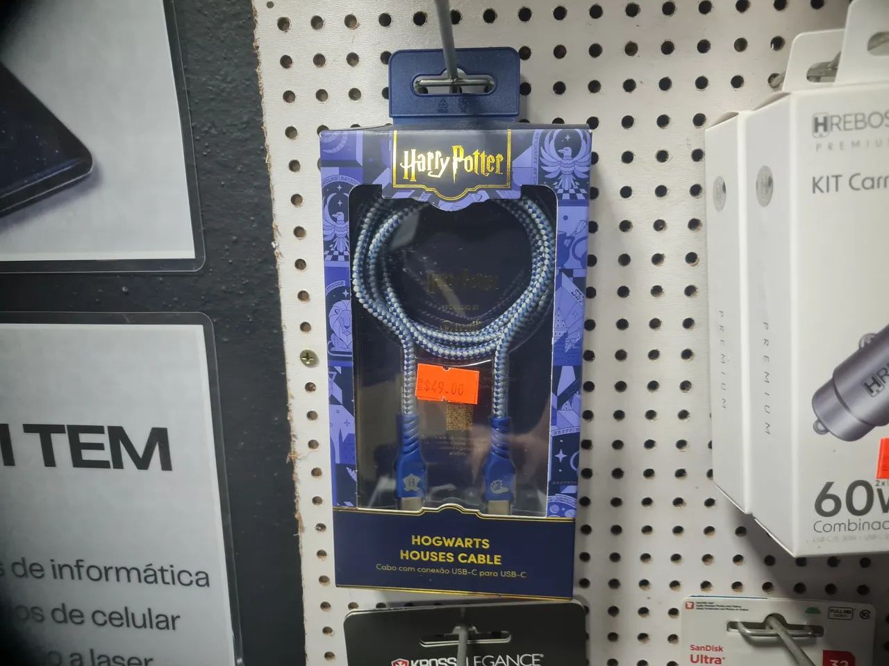 Cabo Trançado USB-C para USB-C Corvinal Harry Potter - Foto 2